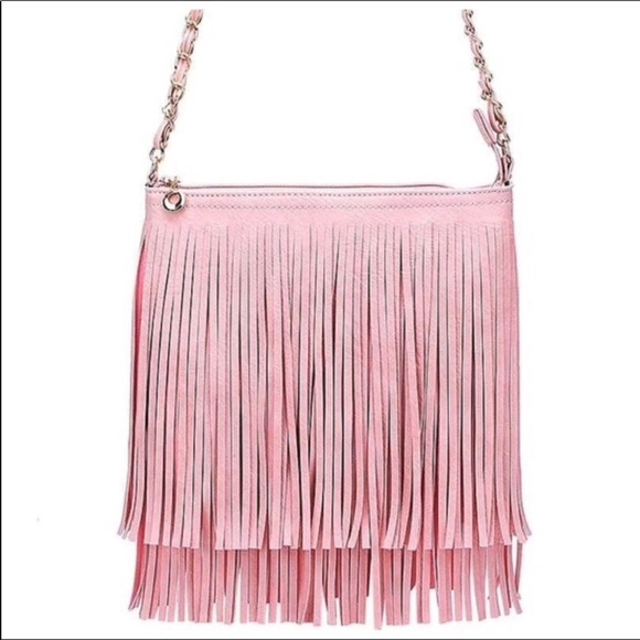 SOLD OUT! Pink Bag with Fringe🌟 - Picture 3 of 4